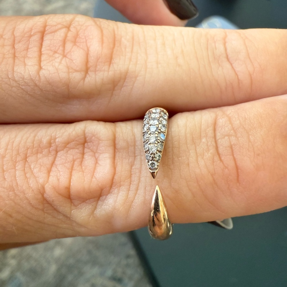 Effy 14K Rose Gold Women's Diamond Open Ring 7